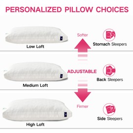 Mosluna Memory Foam Pillows Queen Size Set of 2，Adjustable Gusseted Bed Pillow for Sleeping，2 Pack Soft Pillows for Side, Back or Stomach Sleepers (20 x 30 in, White)