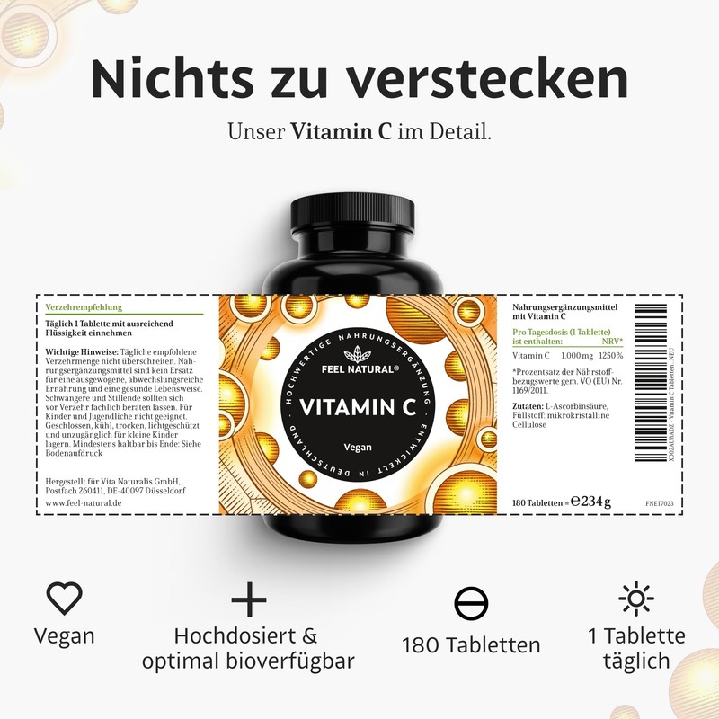 Vitamin C Set of 3 - 3 x 180 Tablets