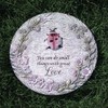 Roman Ladybug Stepping Stone, 11.75-inch Diameter, Resin, Stone Mix, Garden, Decorative Stone