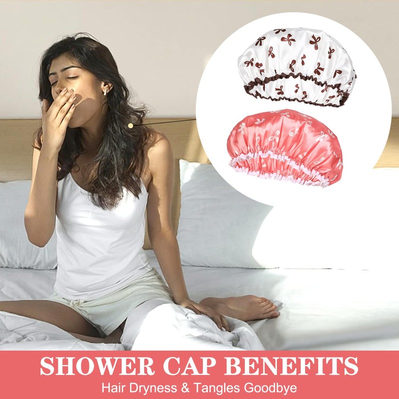 Shower Cap Shower Caps for Women Reusable Hair Cap Cover