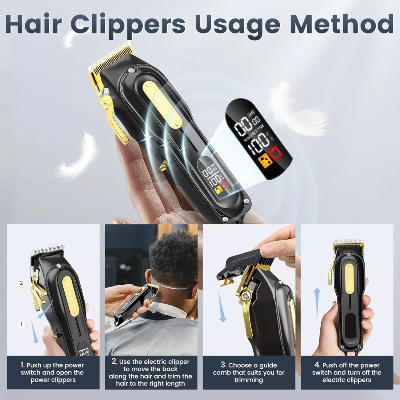 KIKIDO Hair Clippers for Men, Cordless&Corde