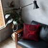 Sayan Sayang Keller Bohara Throw Pillow Case Rug 45x45 Red