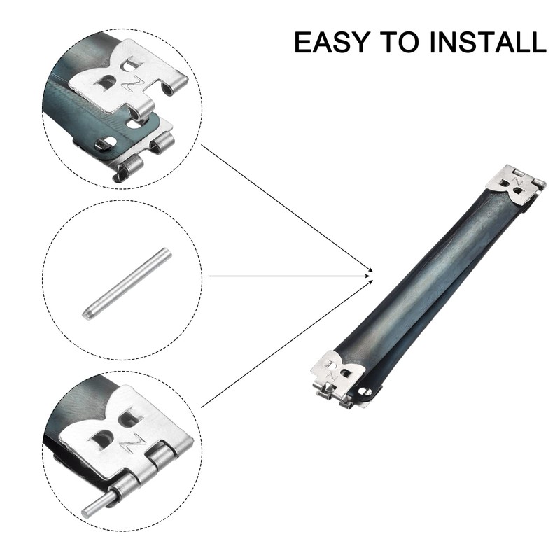 sourcing map Metal Internal Flex Frame - 10Pcs 100mm/3.9" Handbag