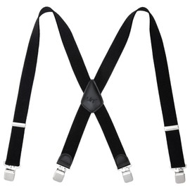 Lafayon Men's Suspenders Suspenders for Men 4 Buckles X Back Striped Heavy Duty Men Suspenders Durable Adjustable Elastic Suspenders Durable Metal Clips