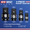 MTO 8-Piece Impact Socket Adapter & Reducer Set, 1/4", 3/8",