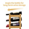 VASMIA Bamboo Wine Rack, Sturdy and Durable Wine Storage Cabinet