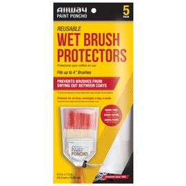 Allway PON-BR Paint Poncho Wet Paint Brush Protector, 5-Pk. - Quantity 12