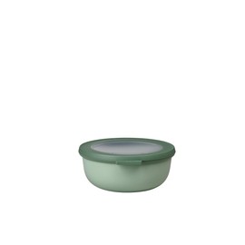 Mepal Cirqula Round Nordic Sage Multi Bowl, 750 ml Capacity, with Removable Lid, Shatterproof Material, Leak-proof, Freezer-Safe, Dishwasher-Safe
