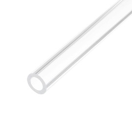 sourcing map Acrylic Pipe Clear Rigid Round Tube 6mm(0.24") ID 15mm(0.6") 10" for Lamps and Lanterns, Water Cooling System