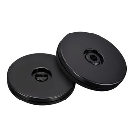 sourcing map 3inch Rotating Swivel Stand with Steel Ball Bearings Lazy Susan Base Turntable for Kitchen Corner Cabinets, Black Pack of 2