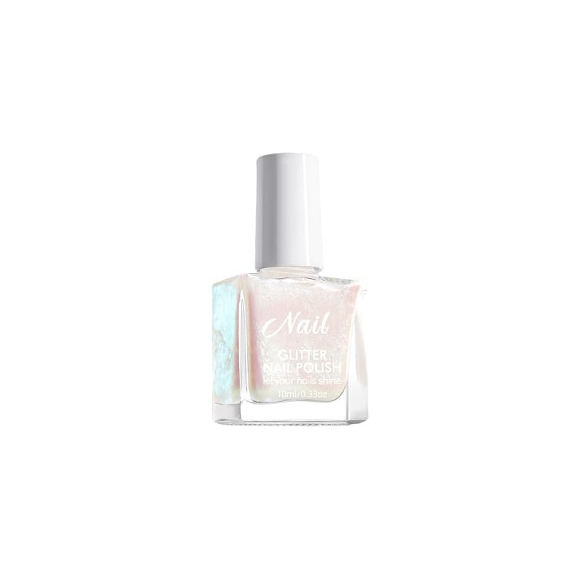 Virellay Schnelltrocknend Schimmer Nagellack, Wasserbasierte Gesund Nagellack (Rosa, 10ML)