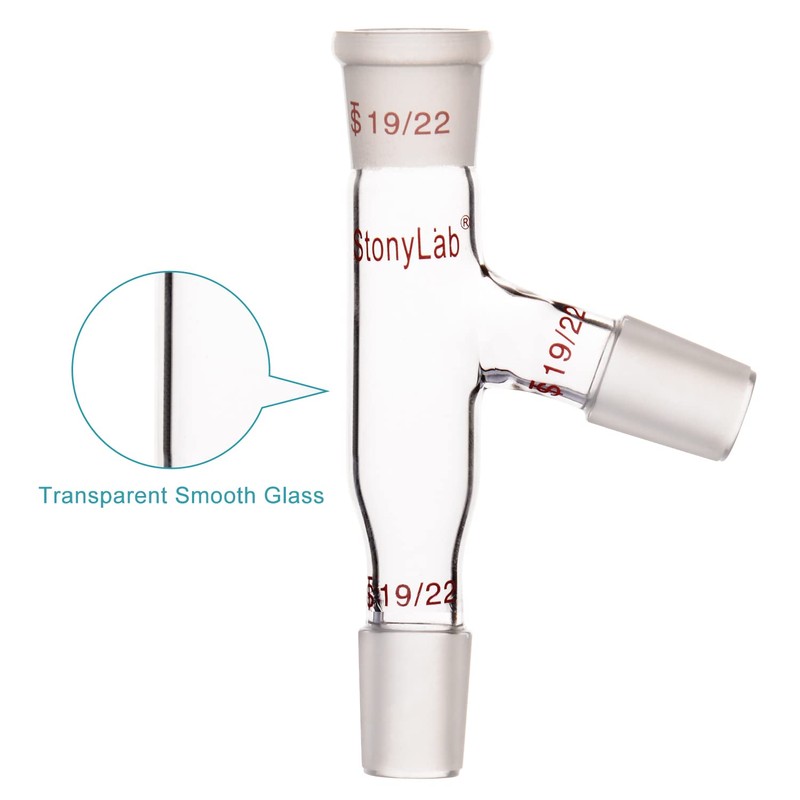 StonyLab Three Way Adapter, 3 Way Distilling Adapter with 19/22