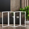 3 ft. Short Clear Plastic Partition White 4 Panel