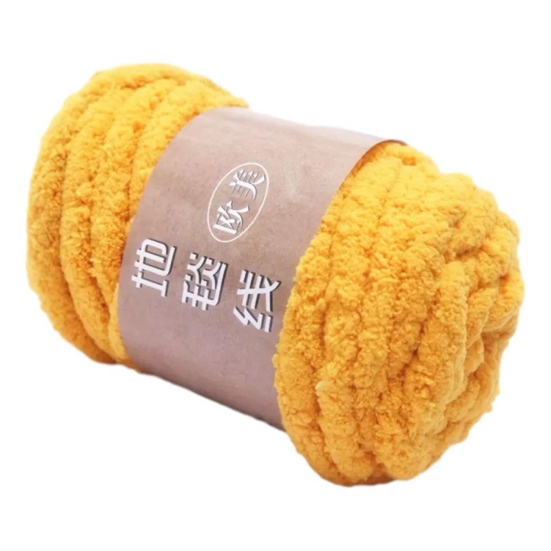 Chunky Yarn Jumbo Tubular Yarn For Throw Pillow Pet Yellow