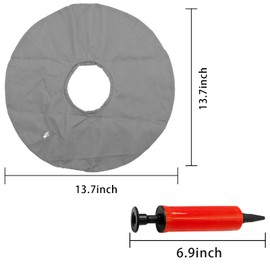 SZXMDKH Donut Cushion,Donut Ring Cushion for Pressure Relief,2 Pack with 2 Colors(Grey and Blue),Cushion with 2 Pumps Inflatable Donut Seat Cushion for Home Office and Car(40x10cm)