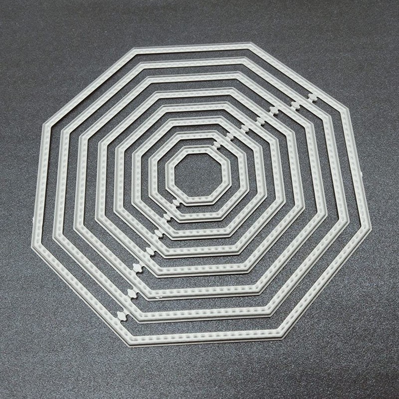 COMEYER Octagon Metal Cutting Dies Stencil DIY Scrapbooking Album Paper