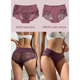 Cinvik Cheeky Panties For Women Lacy Underwear Women Cheeky Panties Cheekies Lacyfit Stretch Girls Pink Hipster Pack Medium