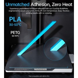 BIQU Panda Build Plate CryoGrip™ Compatible with Bambu-Lab P1P/P1S/X1C/X1E/A1 3D Printer 257 x 257 mm Magnetic Spring Steel Print Bed, Flexible Print Bed