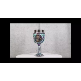 Wicca Triple Moon Goddess Maiden Mother Crone Witchcraft Wine Goblet Chalice 5oz