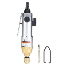 Akozon 1/4" Pneumatic Screwdriver, 8000-10500rpm Reversible Straight Hand Screw Driver for Industry Machine
