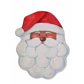 Melamine Plastic Santa Clause Serving Platter Tray 19 x 14 x 1 Inches - Christmas Theme
