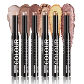 COOL STORY 6 Pcs Cream Eyeshadow Stick Brightener Eyeshadow Pencil Highlighter Eye Shadow (A)