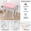 Bivxisrvo Pink 2pcs Rectangle Stool Covers Stretch with Elastic Bar