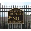 Private Property No Trespassing Sign, CCTV IP Camera Video Surveillance