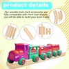 40 Pcs Wooden Train Track Expansion Packs Wood Male Female