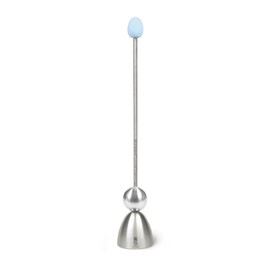 T2 TAKE TWO Take2 Clack Retro Egg Topper, Stainless Steel, Pink, Stainless Steel, light blue, 29 x 4.5 x 29 cm