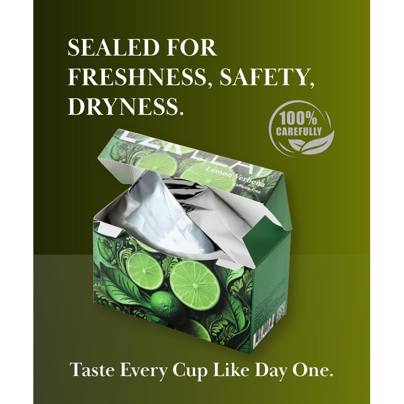 EZR Leaf Lemon Verbena Herbal Tea Caffeine-Free Decaf Relaxing Blend