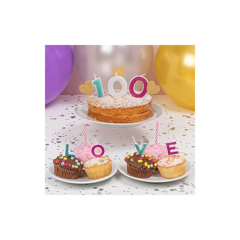 12 Gold Heart Shaped Cupcake Toppers Party Supplies Celebration Accessories