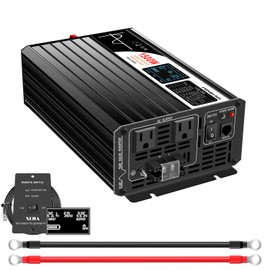 Xijia 1500W (Peak Power 3000W) Pure Sine Wave Inverter DC 60v to 120v Inverter 60HZ Solar Converter for Home Use car (DC60V (Range 50V-75V) 1500W)