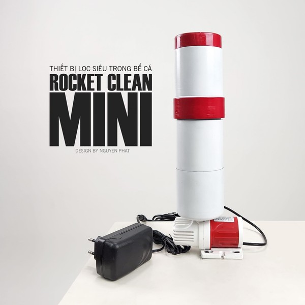 Rocket Clean Mini Aquarium Filter, Up to 40 Gallons, Super