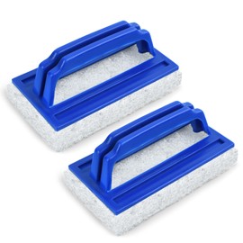 Pack of 2 Pool Sponge Brushes, Pool Cleaning Hand Scrubber, Swimming Pool Brush with Handle, Pool Cleaning Brush, for Kitchen, Bathroom, Spas, Swimming Pool