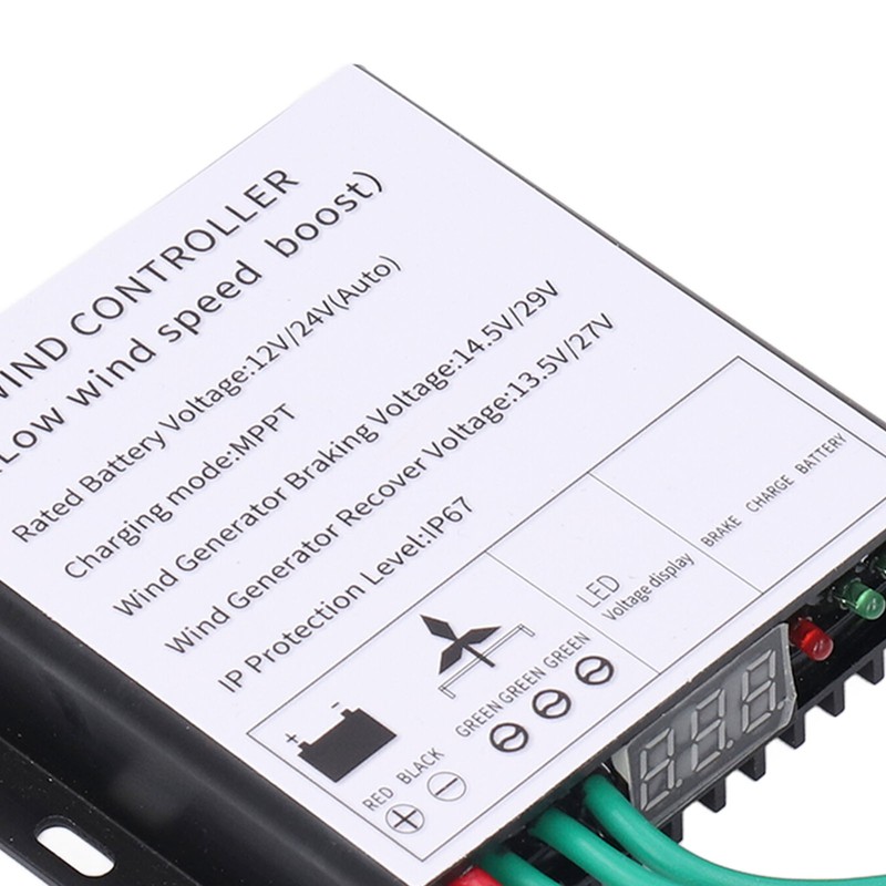 MPPT Wind Turbine Controller 100‑400W 12V 24V Auto Match Wind