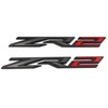 Mnneryss 2PCS Black Red Fender ZR2 Emblem Badge Compatible with