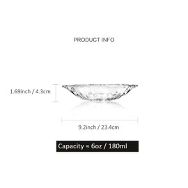 Glass Banana Split Dish Boat, Ice Cream Sundae Dish, Clear Dessert Dishes Set of 4, Stackable Dishwasher Safe Banana Split for Fruit, Yogurt, Salad, Snack 6 oz