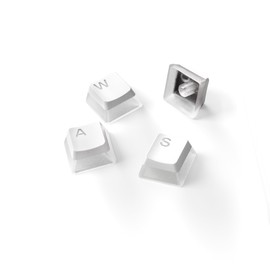 SteelSeries PrismCaps – Double Shot Pudding-style Keycaps – Durable PBT Thermoplastic – Compatible with Most Mechanical Keyboards – MX Stems – White (US Layout)