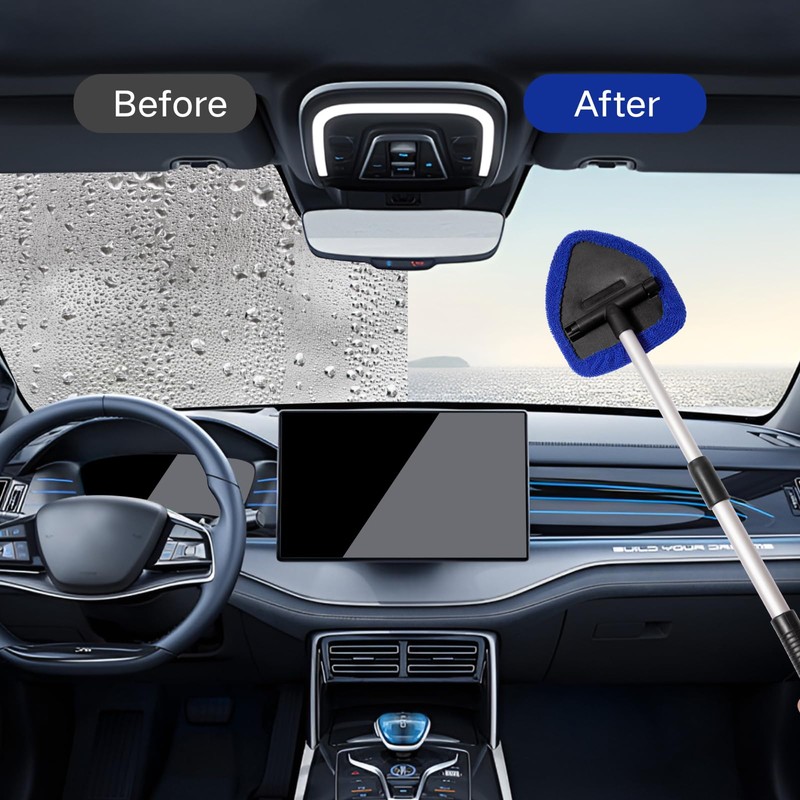 Qydipclin 10pcs Windshield Cleaning Tool Inside Car Window Cleaner Wash