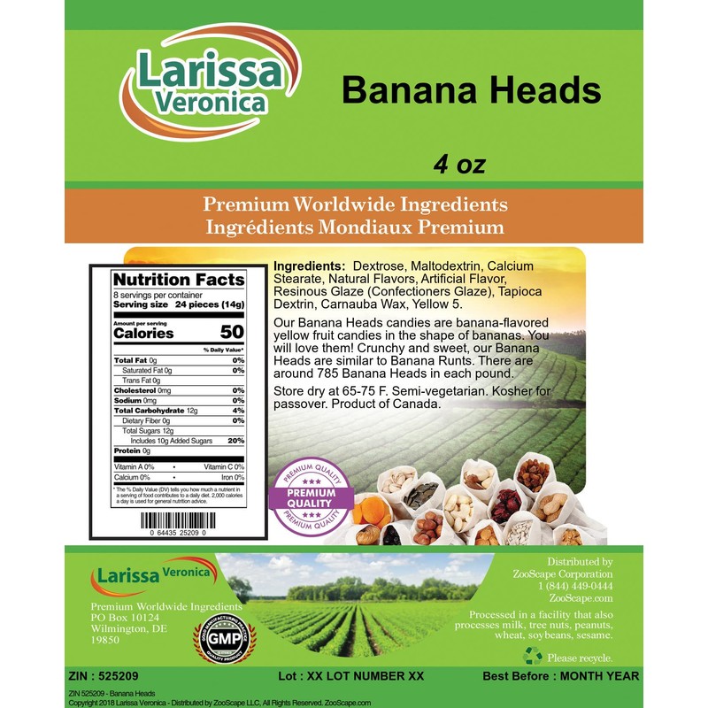Banana Heads (4 oz, ZIN: 525209)