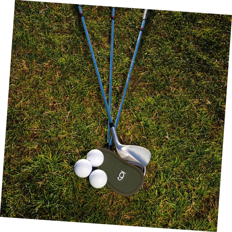 WOONEKY 12pcs Golf Iron Covers Thickened PU Leather Club Head