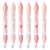 Valtiner 6 Pcs Cute Erasable Gel Pens, Retractable Black Ink
