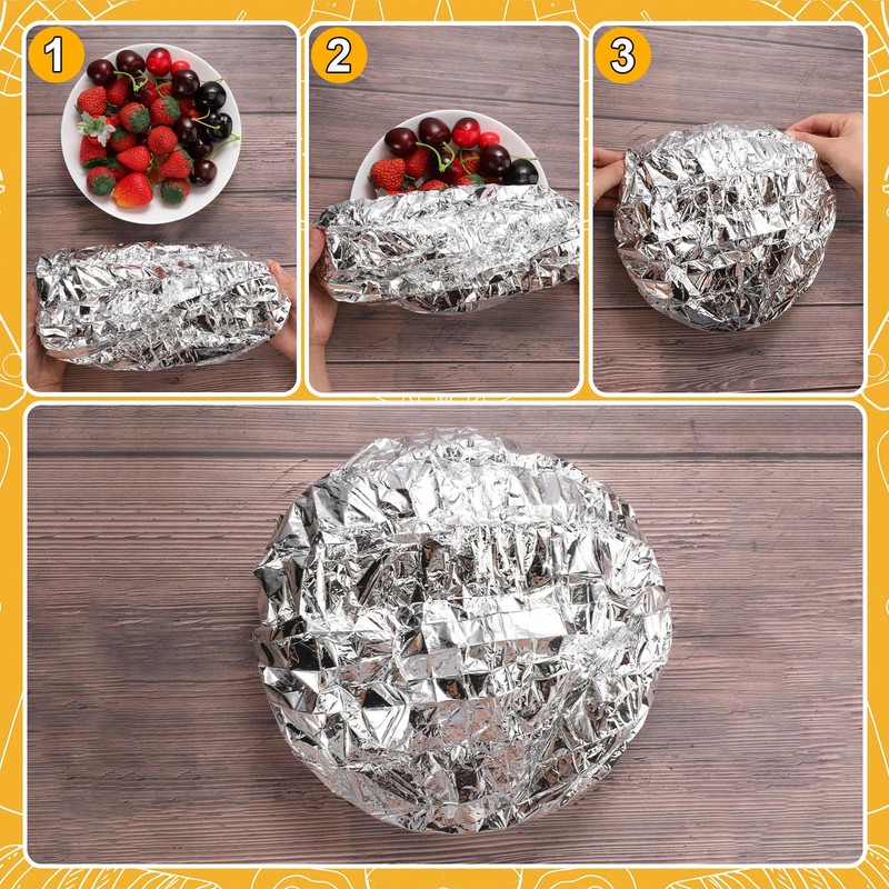 Remerry 300 Pcs Bulk Reusable Aluminum Foil Insulation Cover, Aluminum