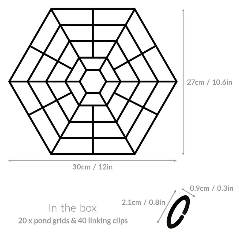 Parkland® Pack Of 20 Interlocking Connectable Plastic Pond Guard Net