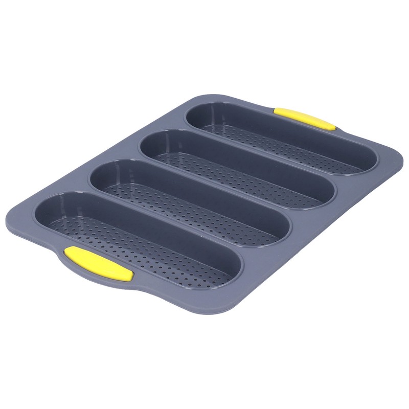 Baguette Mold 4 Grooves Silicone Soft Smooth Surface Bread Mould