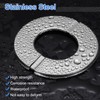 HARFINGTON 4pcs Wall Split Flange 1.02" (26mm) Stainless Steel Round