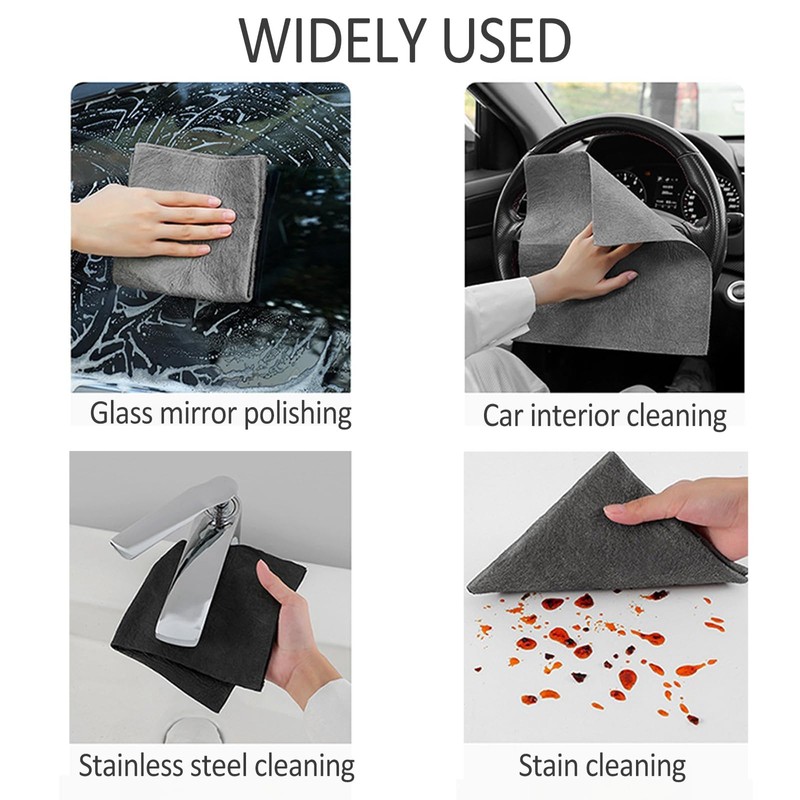 flintronic 10 Pack Magic Cleaning Cloths, Microfiber Glass Cleaning Cloth,