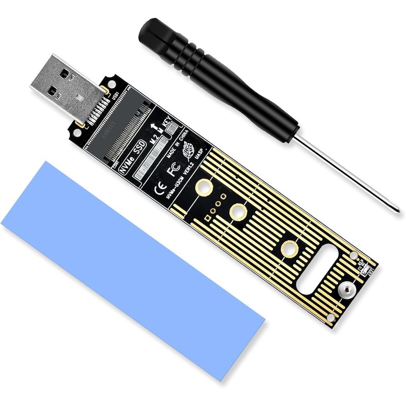 M.2 NVMe to USB Adapter Card 10Gbps USB 3.1 Type