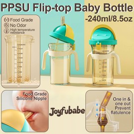 Joyfubabe Flip-top Baby Bottle Replacement Nipple, BPA Free, Different Types Suitable for Different Months Ages Baby (Drinking)